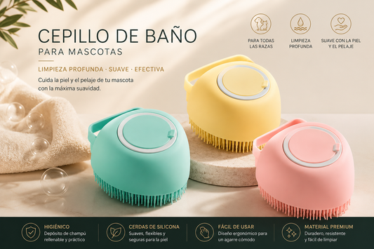 LUMEPA™ Silicone Massaging Shampoo Brush for Pets