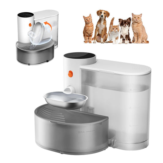 Fuente de Agua Inteligente 3,5L de Acero Inoxidable para Gatos