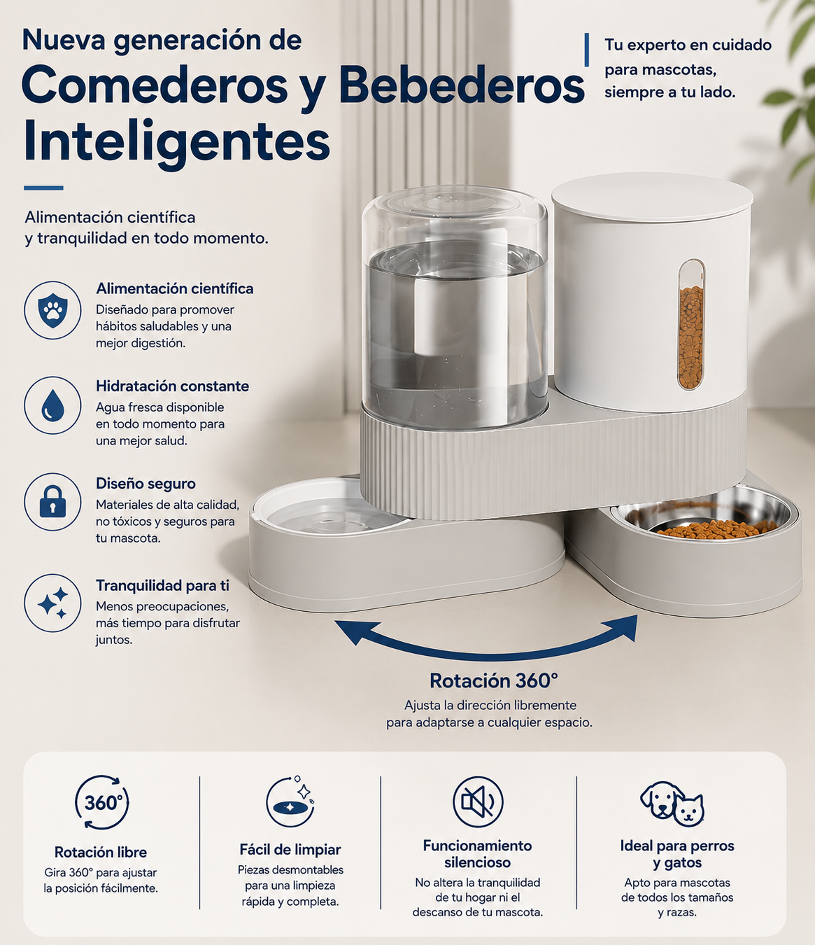 LUMEPA™ 2-in-1 Automatic Pet Water and Food Dispenser