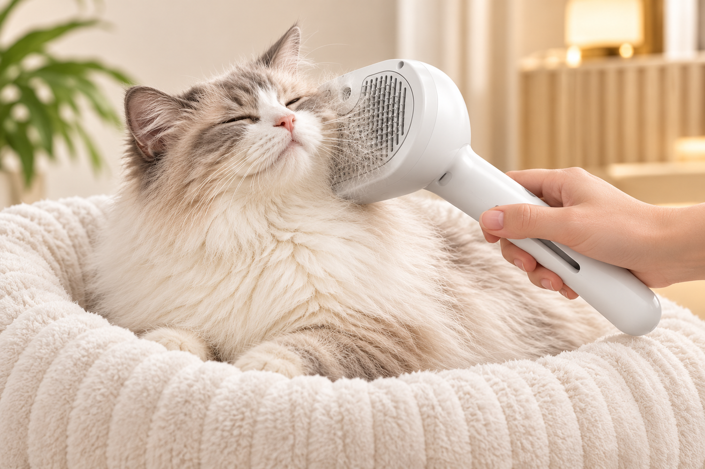 Cepillo Desenredante con Autolimpieza y Vaporizador para Mascotas | LUMEPA™