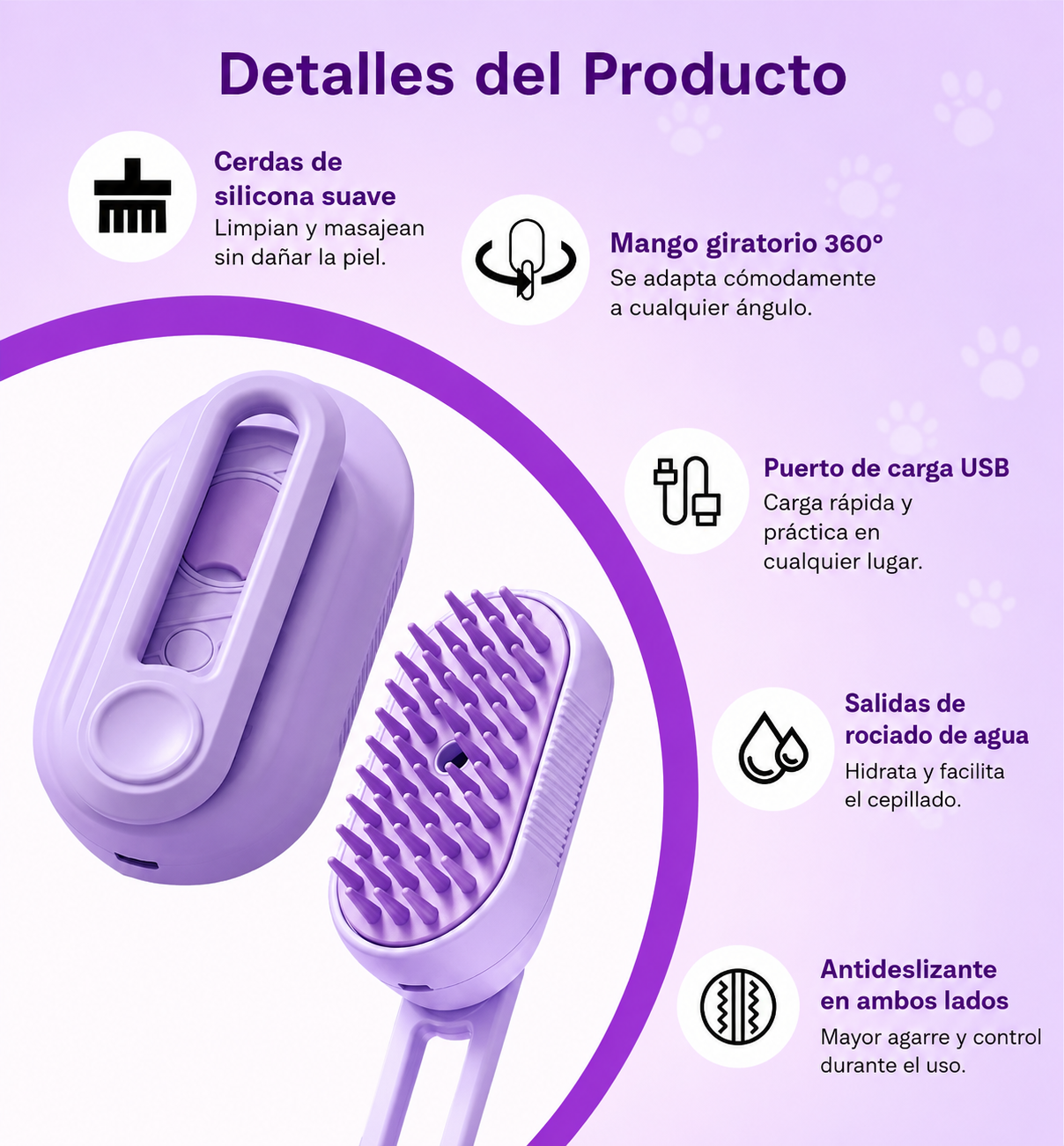 3-in-1 Steam Brush for Dogs and Cats | LUMEPA™