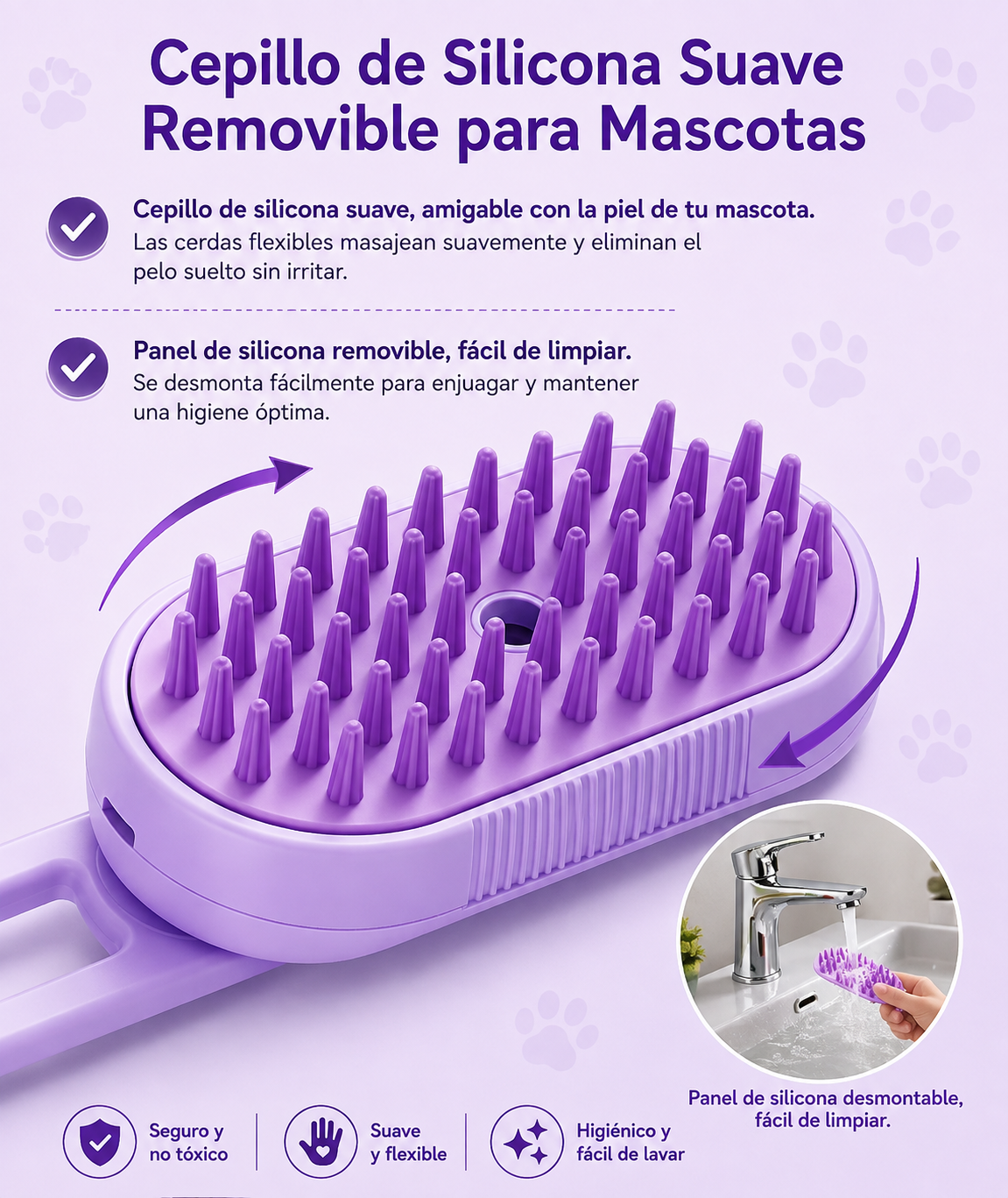 3-in-1 Steam Brush for Dogs and Cats | LUMEPA™