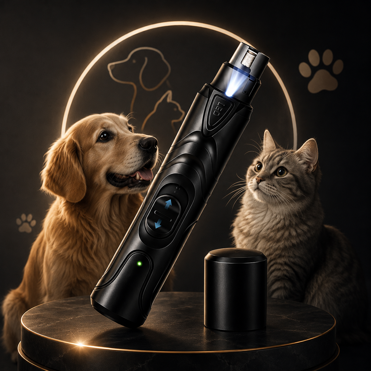 Cortaúñas Eléctrico con Luz LED para Perros - Recargable 2 Velocidades | LUMEPA™
