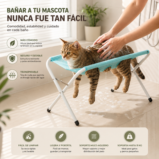 Foldable Pet Bathing Hammock for Dogs and Cats - Secure Restraint | LUMEPA™