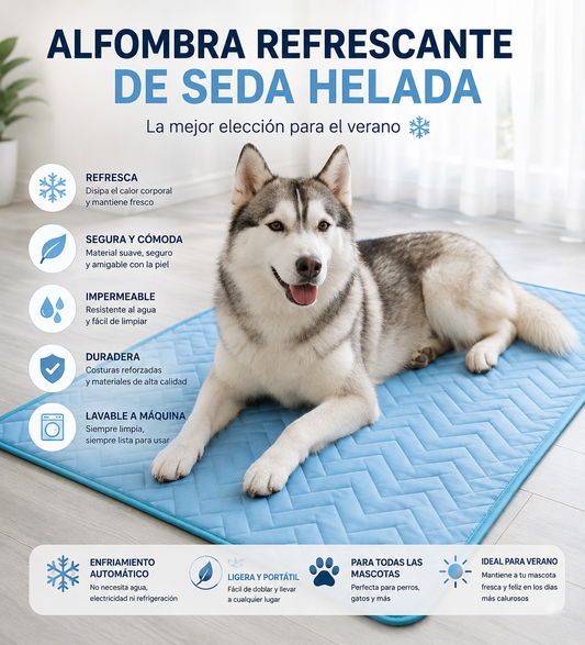 Colchoneta Refrescante de Seda de Hielo para Perros y Gatos | LUMEPA™