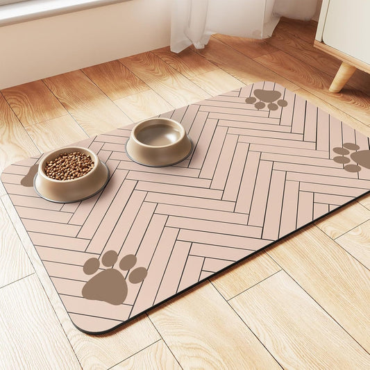 Alfombrilla Absorbente de Diatomita para Comedero de Mascotas